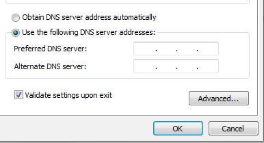 Use your own DNS settings