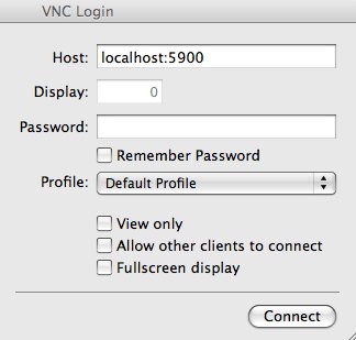 VNC login screen