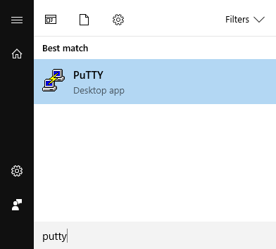Locating PuTTY client on CAE Windows lab machines