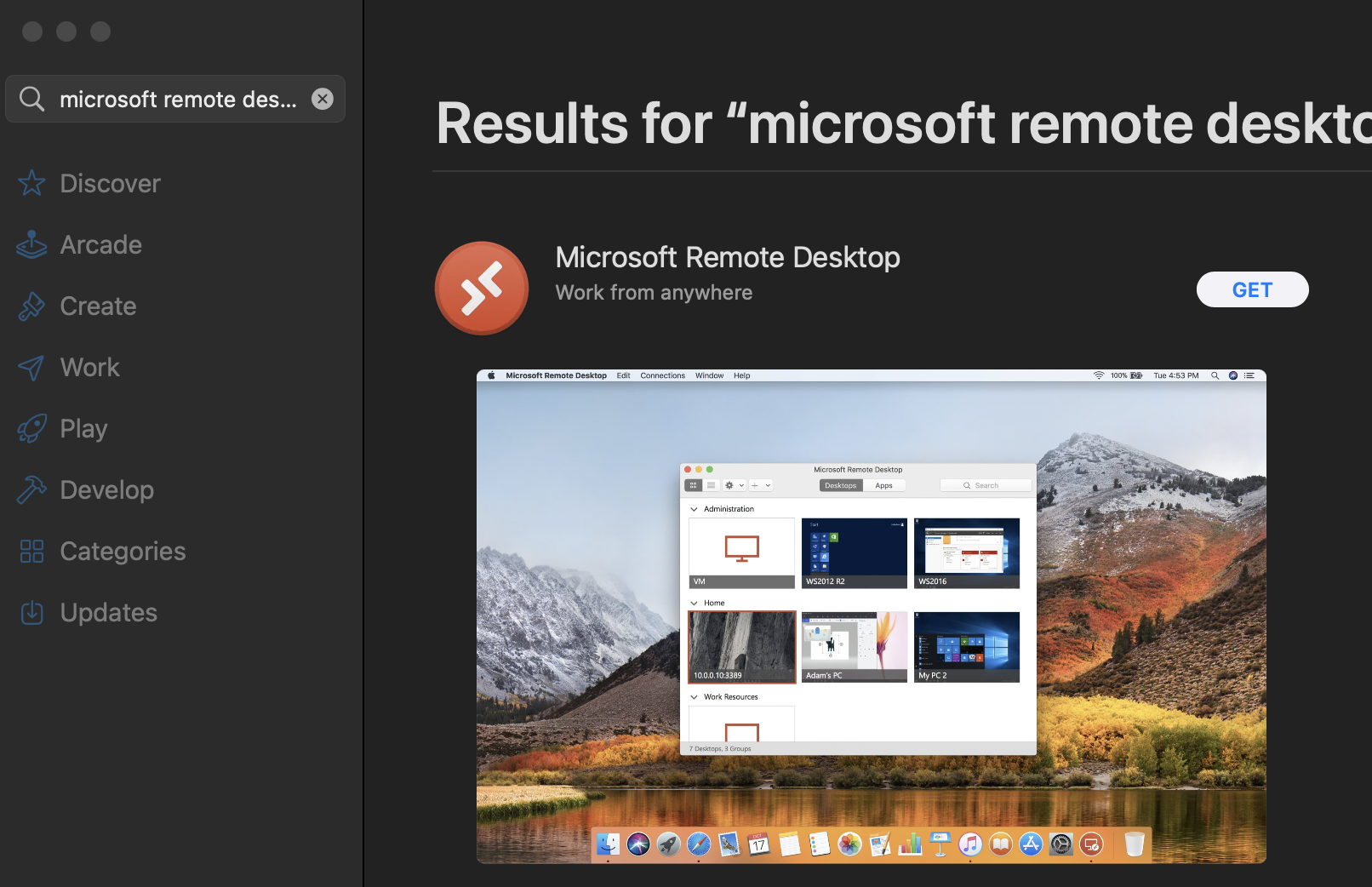 Remote Desktop Client for macOS in Apple App Store