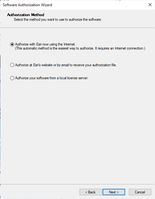 ArcGIS Licensing Screen - Authorization Finished