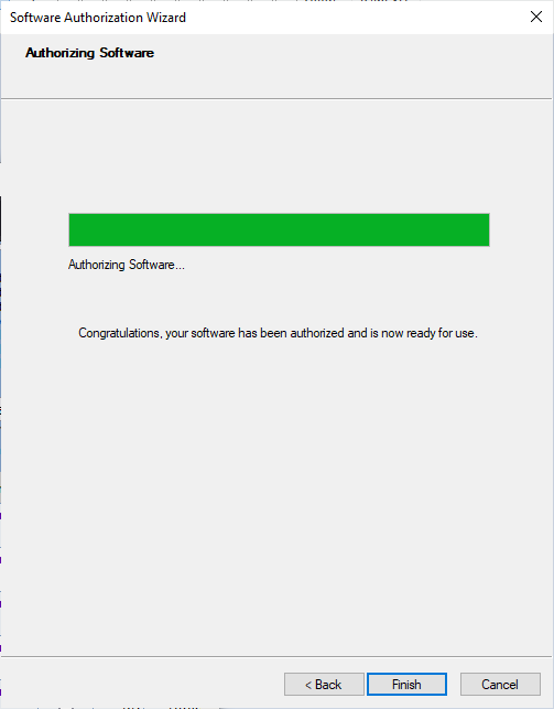ArcGIS Licensing Screen - Authorization Finished