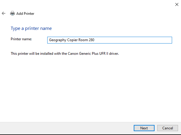 Printer name