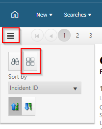 Example of Selecting Grid Icon to Change View