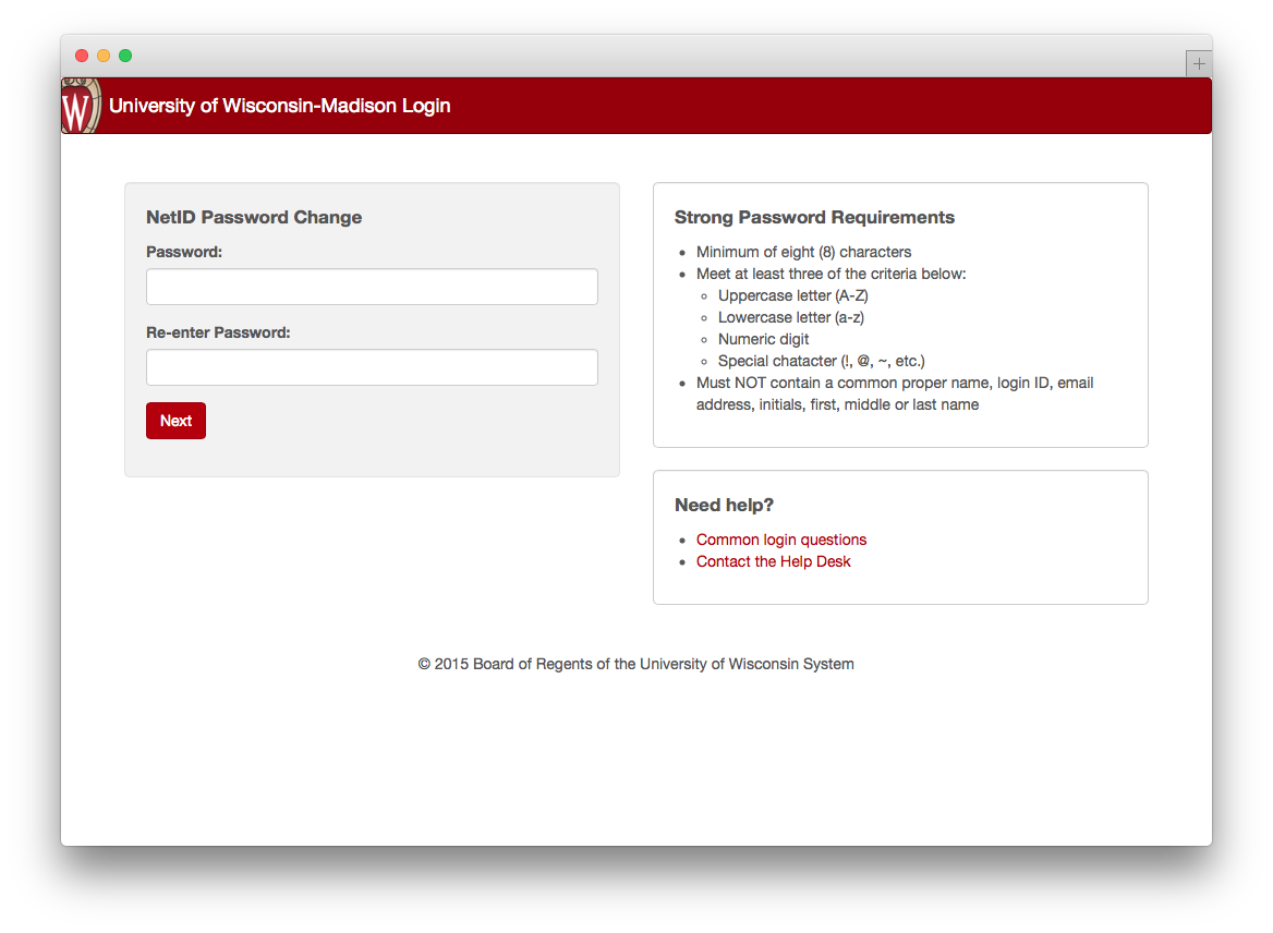 password reset new password