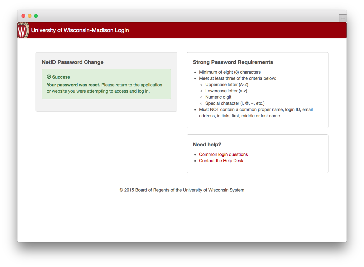 password reset complete