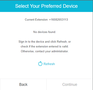 No devices found error message No devices found error message