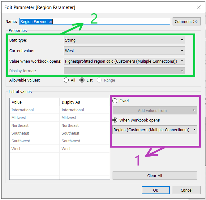 Dynamic Parameter 2020