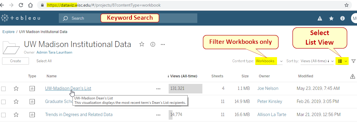 List View List View