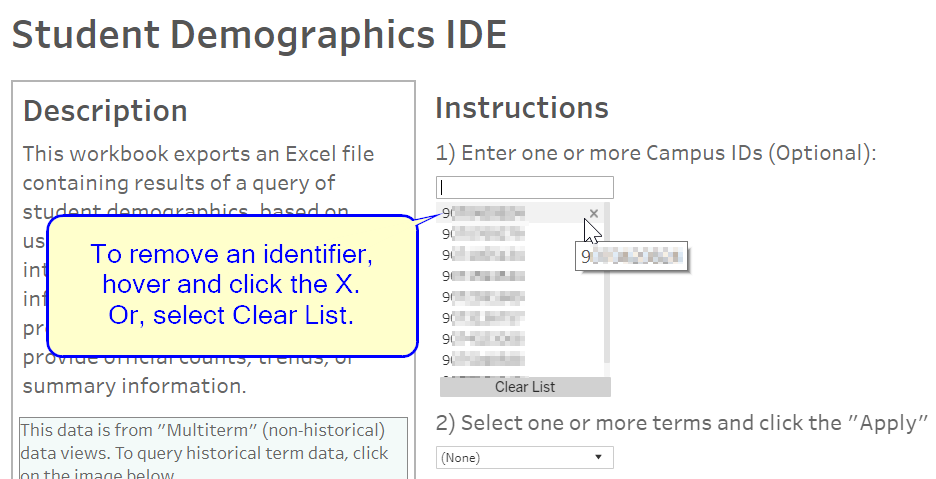 Tip for Removing Identifiers