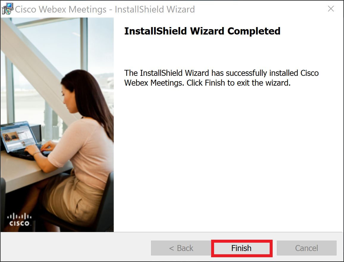 Webex Meetings Install - Final Screen