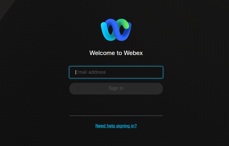 Webex Sign In