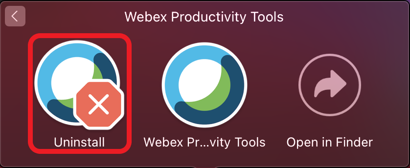 Webex Productivity Tools Uninstall - Productivity Tools Folder