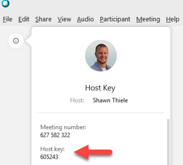 Host Key in Meeting