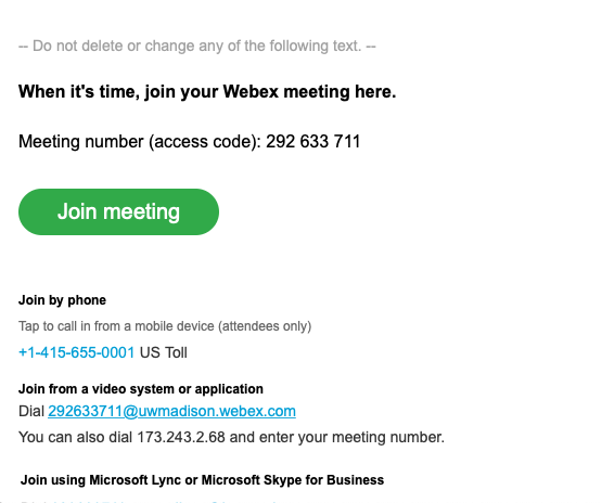 Meeting invitation Meeting invitation