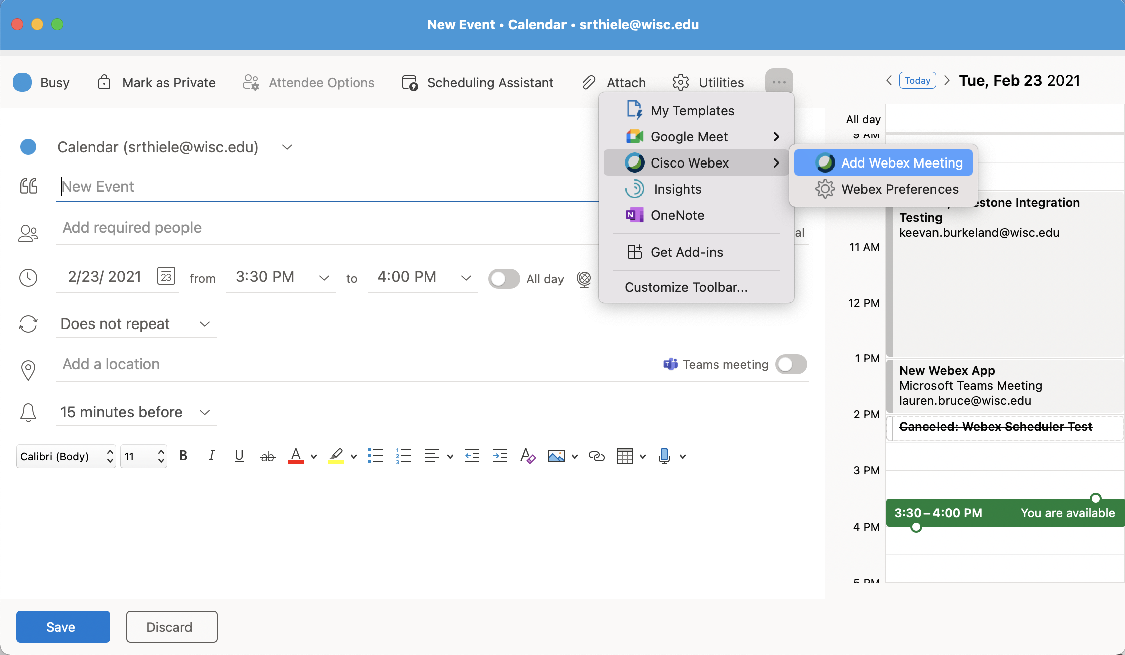 Webex Scheduler Webex Scheduler