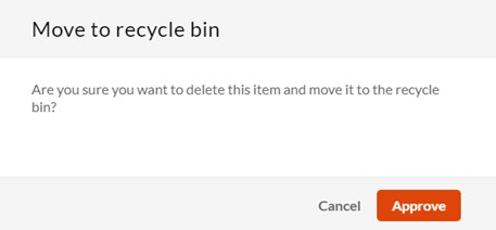 Move to Recycle Bin confirmation message.