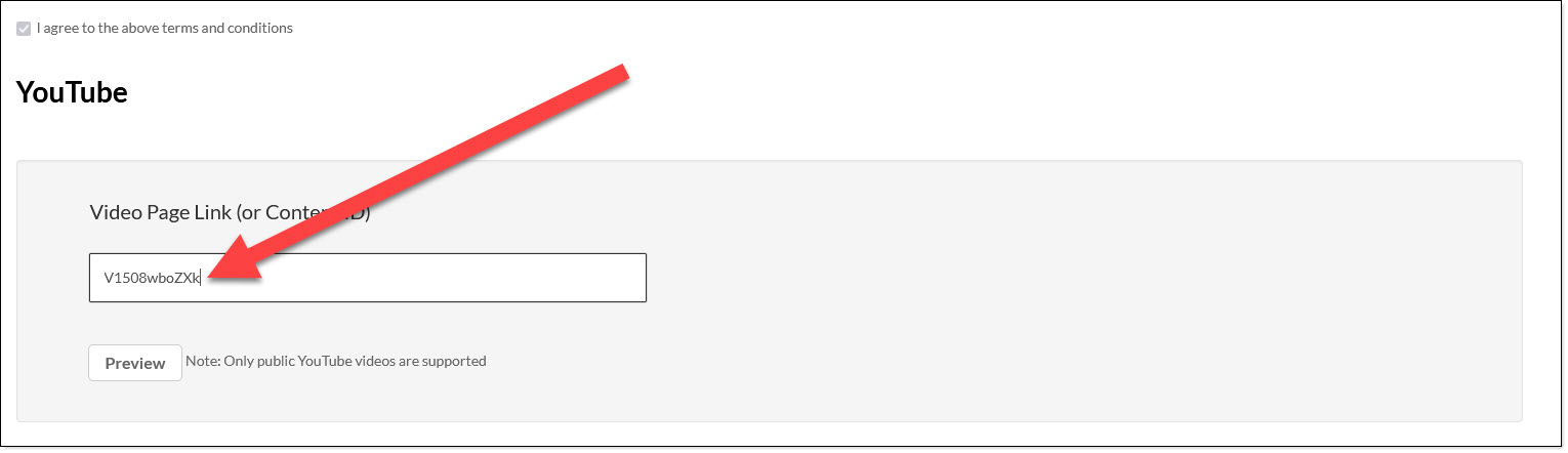 Arrow pointing at link field