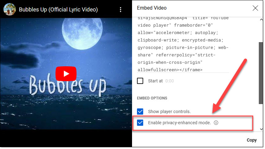 Privacy Enhanced Option location