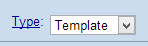Type set to Template-defaults to Document