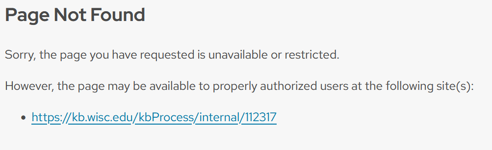 page not found error