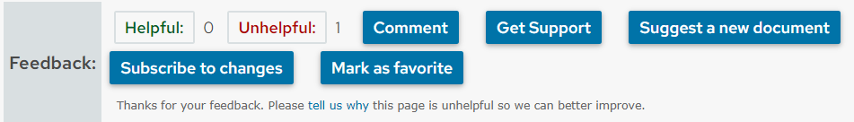 The feedback for when "Unhelpful" is clicked.