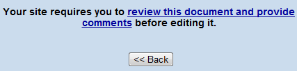 Require review pop up message