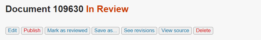 The top of an In Review document.