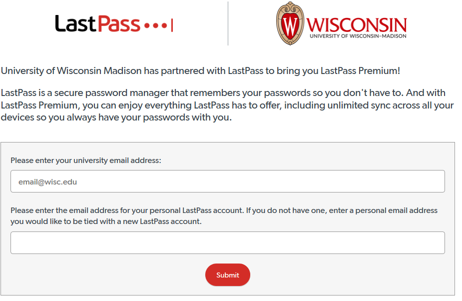 LastPass Premium Sign Up Form