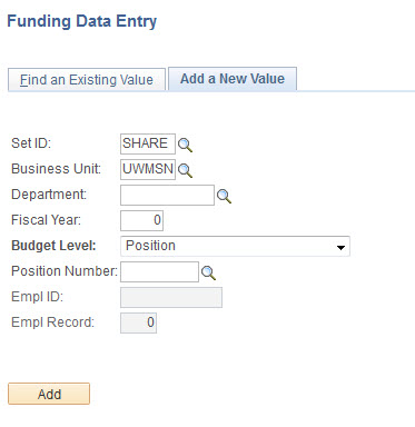 Position Level funding new value Position Level funding new value