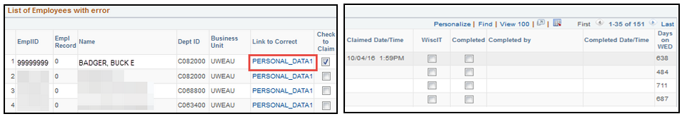 WED Error Claimed By WED Error Claimed By