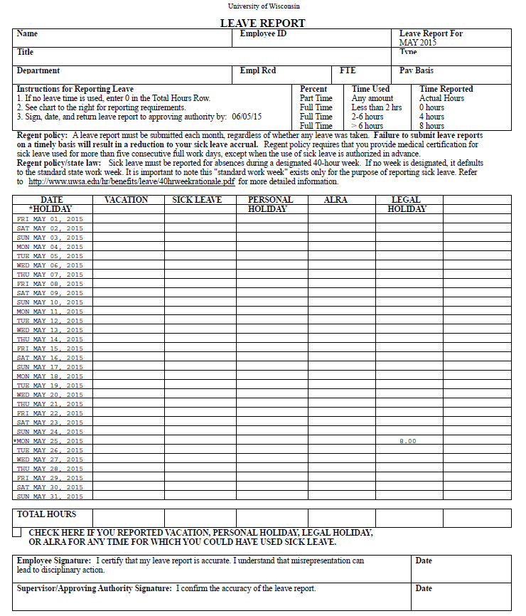 PDF Leave Report PDF Leave Report