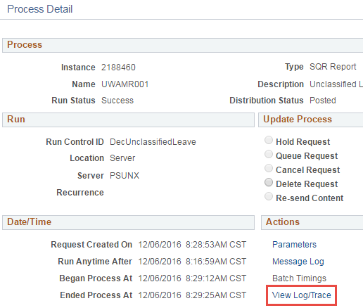 Log Trace Link Log Trace Link