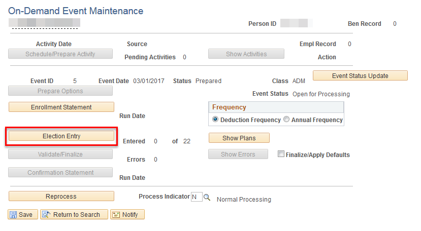 9.2 Election Entry 9.2 Election Entry