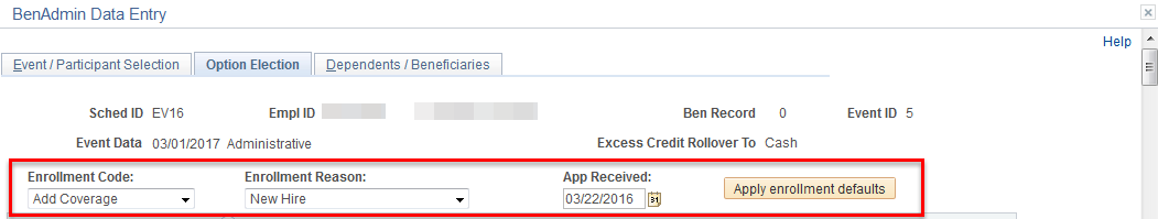 9.2 Enrollment Code Reason 9.2 Enrollment Code Reason