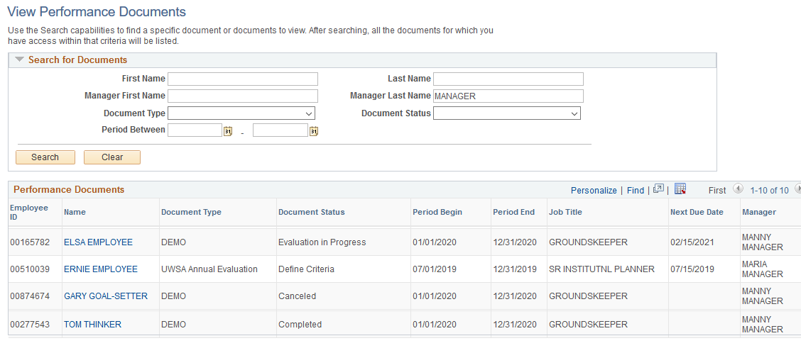 view performance document page view performance document page