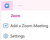 zoom icon within outlook on the web
