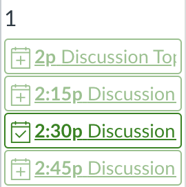 Selected calendar appointment image