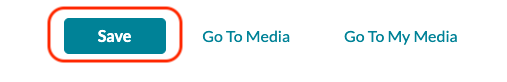 save Kaltura video settings
