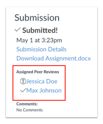 assigned peer review