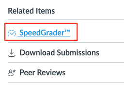 Select SpeedGrader