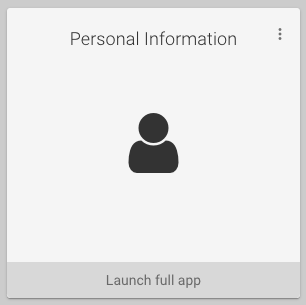 Personal Information tile in MyUW