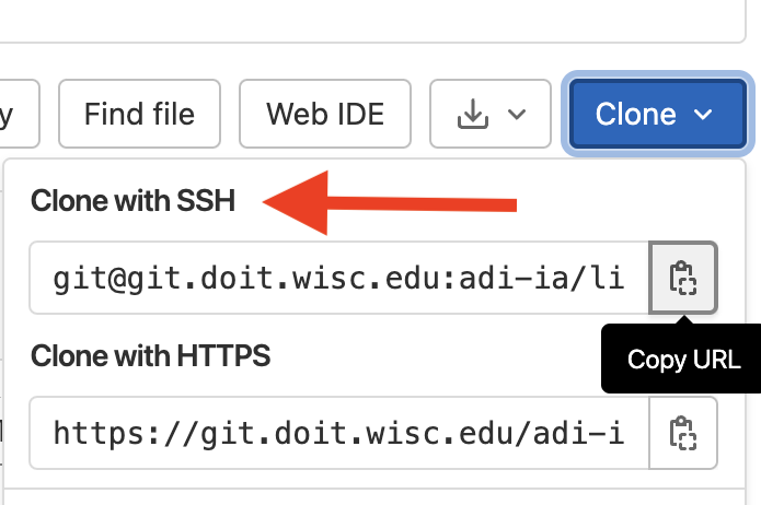 SSH URL for GitLab Project
