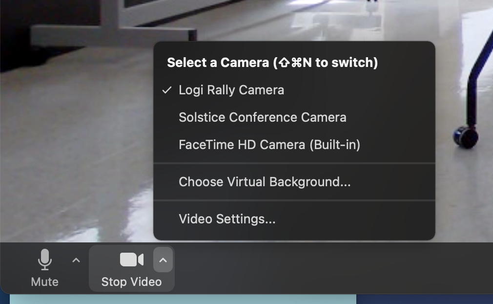 Zoom Video settings