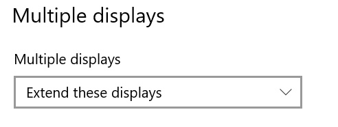 multiple displays settings windows