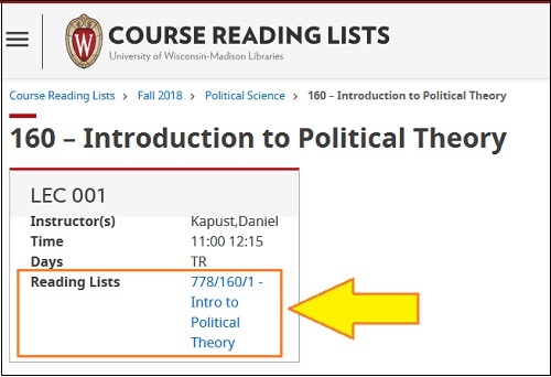 Course with Reading List