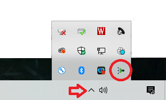 Hidden icons in taskbar