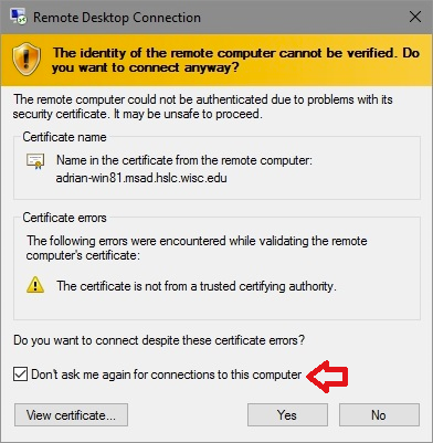 Security Certificate