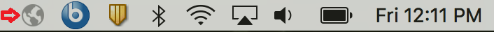 GlobalProtect icon in the menu bar
