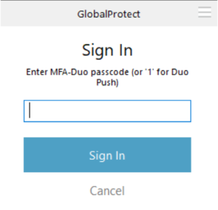 GlobalProtect Duo Push